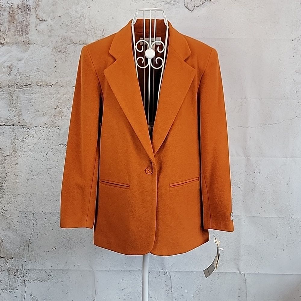 Norton Mcnaughton Cashmere Blend Warmheart Blazer Color Pumpkin Womens Size 6